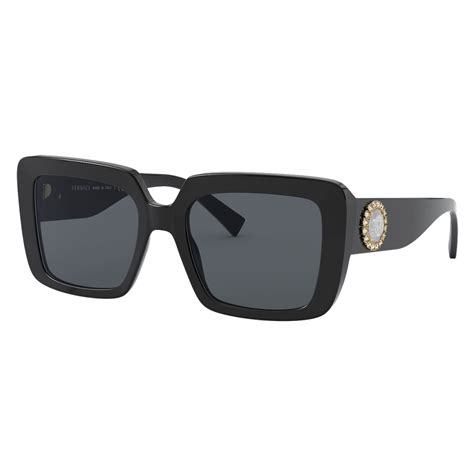 versace black crystal greek sunglasses|black versace glasses men.